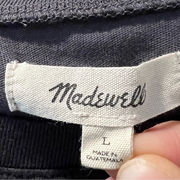 Madewell Gray Cropped T-Shirt Size Large - Picture 4 of 8